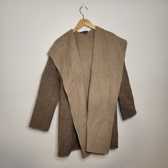Vince Wool Blend Two Toned Open-Front Coat Size XS - Picture 13 of 14